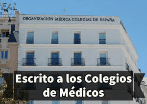 Escrito de advertencia a los colegios de médicos