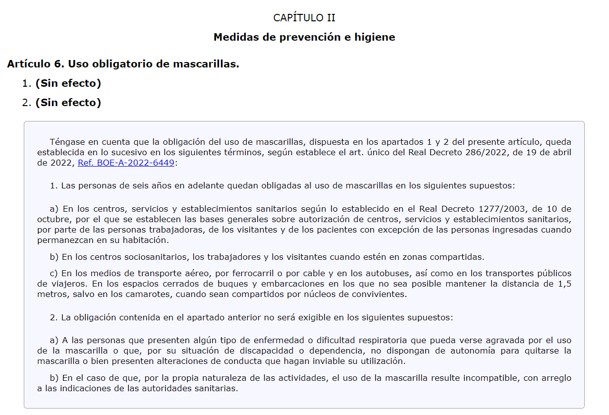 Ley 2/21, de 29 de marzo publicada en el BOE Uso-obligatorio de mascarillas